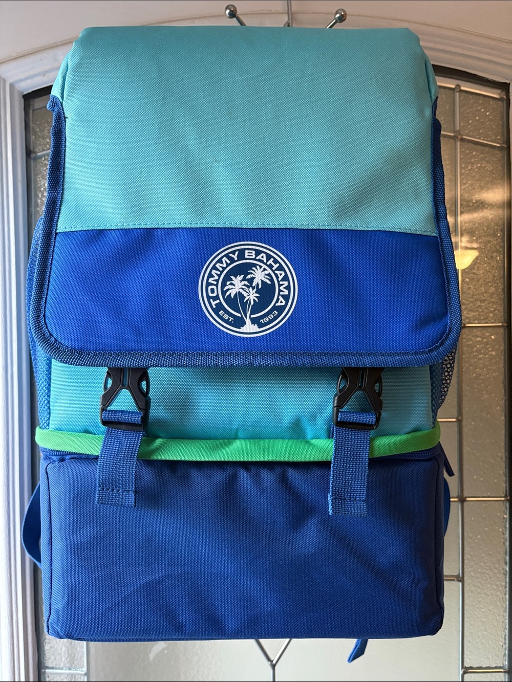 Tommy Bahama Teal, Royal Blue and Lime Men's Backpack